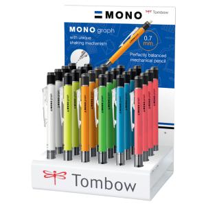Tombow Druckbleistift 'MONO graph', 0, 7 mm, 24er Display TOMBOW SH-MG-24P-R7-A (4003198806948)
