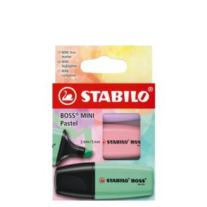 Textmarker BOSS MINI Pastel, 5er Kartonetui STABILO 07/5-2-02 (4006381616911)