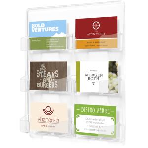 Visitenkartenhalter zur Wandmontage, 6 Fächer deflecto 70601 (0079916706016)