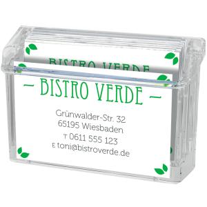 Visitenkarten-Box 'Grab-a-Card', glasklar deflecto 70901 (0079916009865)