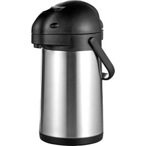 Pump-Isolierkanne STREAM, 1, 9 Liter, silber/ schwarz Esmeyer 305-039 (4007796048052)