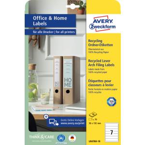 70 Avery Zweckform Ordneretiketten Lr4760-10 Weiß (4004182085097)