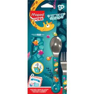 PICNIK Besteck-Set JUNGLE FEVER, 3-teilig, türkis Maped 875099 (3154148750994)