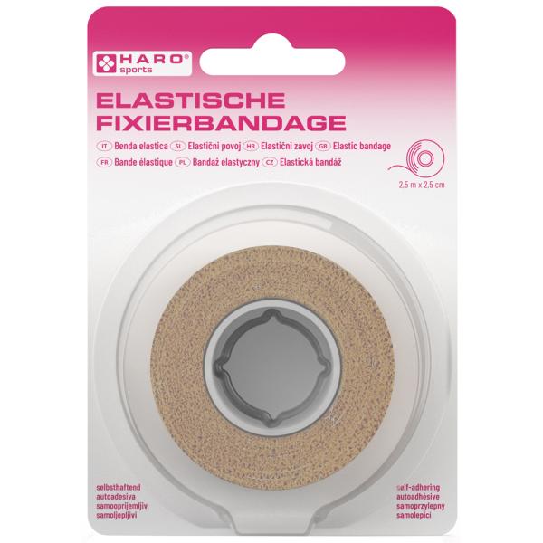 Elastische Fixierbandage, 25 mm x 2, 5 m, beige HARO 10065 (4062191100651)