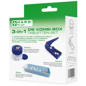 3-in-1 Kombi-Box Tabletten Set, 3-teilig, blau HARO 10090 (4062191100903)