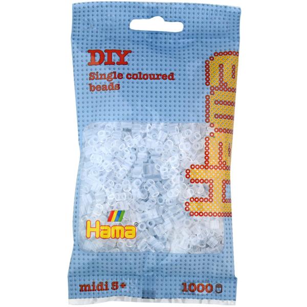 HAMA Bügelperlen midi, transparent-weiß, im Beutel Hama Bügelperlen 207-19 (0028178207199)