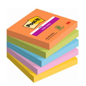Haftnotizen Super Sticky Notes, 76 x 76 mm, Boost Post-it 654-5SS-BOOS (4054596924192)