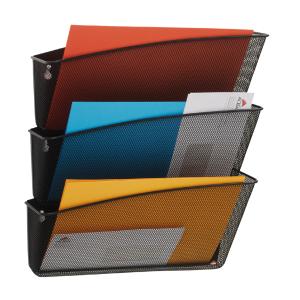 Wand-Prospekthalter MESHFILE, 3er Set, schwarz ALBA MESHFILE N (3129710010325)