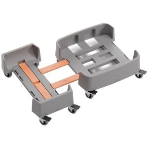 Fahrwagen DURABIN 60 L, aus rPP, 4 Lenkrollen, grau DURABLE 334037 (4005546742205)