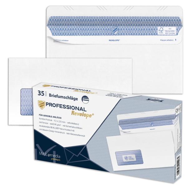 MAILmedia Briefumschlag, 112 x 225 mm, mit Fenster REVELOPE 30051785 (4003928014896)