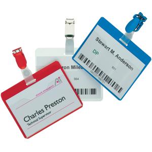 Namensschild, Hochformat, mit Clip, transparent DURABLE 8107-19 (4005546811079)