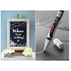 Kreidemarker Uni Chalk 1,8 2,5 mm silber uni-ball 186211 (4902778222096)