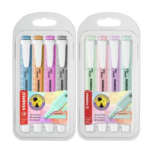 Textmarker swing cool Pastel Edition, 4er PET-Etui STABILO 275/4-08-1 (4006381559461)