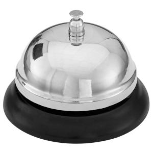 Tischglocke, Signalglocke aus Metall, schwarzer Fuß WEDO 62 4411 (4003801867014)