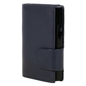 Geldbörse mit Kartenetui, Nappaleder, blau/ schwarz CLICKSAFE 961202 (4021068019373)