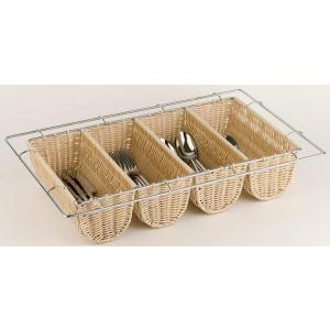 Besteckbehälter BUFFET GN 1/ 1, 4 Fächer, hellbeige APS 11965 (4004133119659)