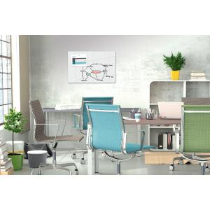 Glas-Magnettafel, (B)900 x (H)600 mm, schwarz Be!Board B1301 (4057521000381)