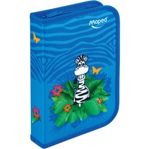 Schüleretui Jungle, aus Polyester, blau, befüllt Maped 967814 (3154149678143)