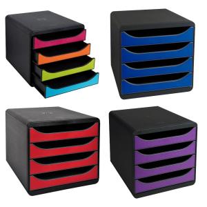 Schubladenbox BIG-BOX, 4 Schübe, türkis EXACOMPTA 310782D (9002493420021)