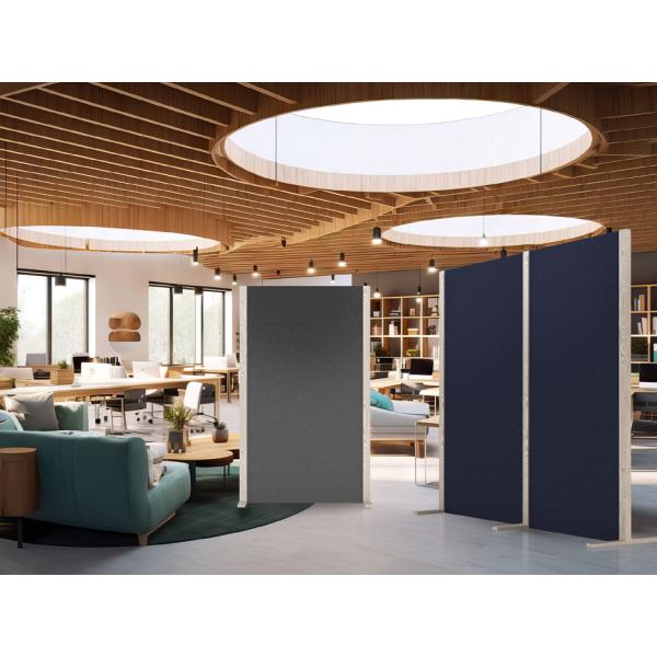 Akustik-Trennwand Wood Series, Double, blau magnetoplan 1105603 (4013695067384)