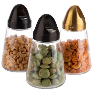 Snackspender, Glas/ Edelstahl, 350 ml, schwarz APS 40517 (4004133405172)