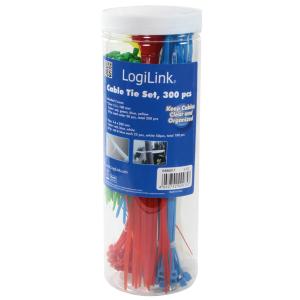 Kabelbinder-Set, sortiert, Nylon, Inhalt: 200 Stück LogiLink KAB0018 (4052792000764)