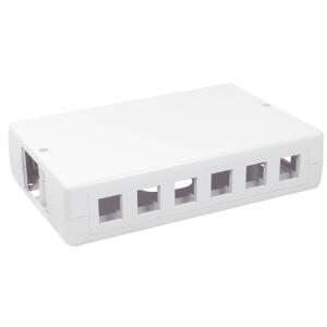 LogiLink Aufputzdose für Keystone Module, 12-fach, weiß NK4033 (4052792027723)