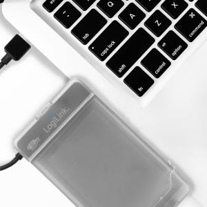 USB 3.0 - SATA Adapter mit Schutzhülle, schwarz LogiLink AU0037 (4052792038293)