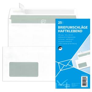 Briefhülle DL weiß haftklebend Innendruck 80 g qm 100 Stück MAILMEDIA 30002417 (4003928228668)
