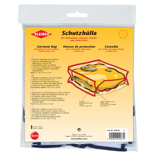 Bekleidungs-Schutzhülle, kurz, transparent KLEIBER 92065 (4009691920655)