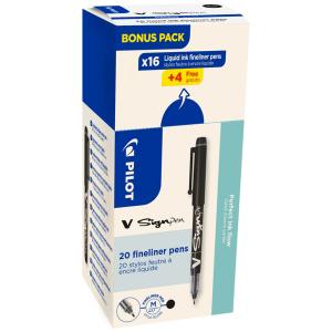 Faserschreiber V Sign Pen, VALUE PACK, schwarz PILOT ECA424710-A (3131910424796)