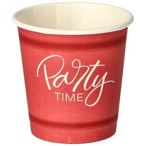 Papp-Trinkbecher 'pure' Party Time, 5 cl, rot PAPSTAR 88364 (4002911805879)
