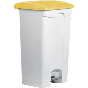 Tret-Abfalleimer 'the step', 90 Liter, weiß / weiß helit H2402305 (4012086013184)