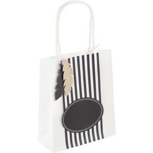 Geschenktragetasche 12x5,5x15 cm 20 Stück weiß FOLIA 21200 (4001868021202)
