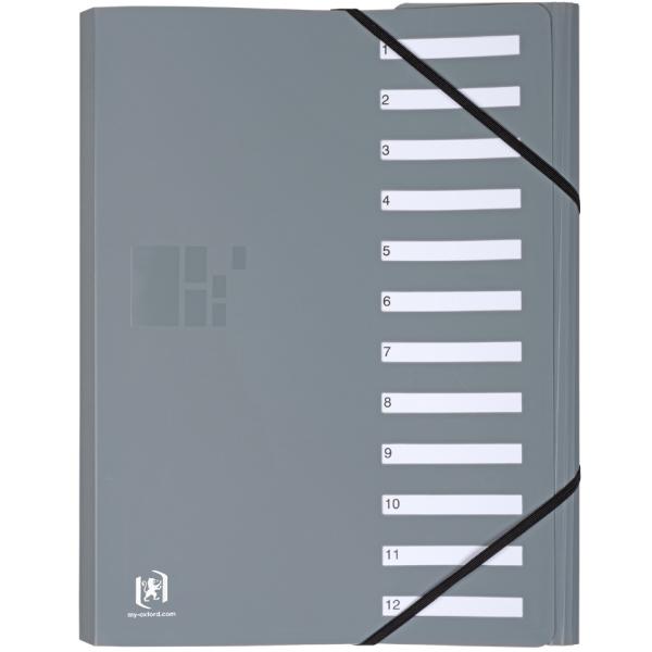 for Business Ordnungsmappe, DIN A4, Fächer 1-12, grau Oxford 400033688 (3045050145865)