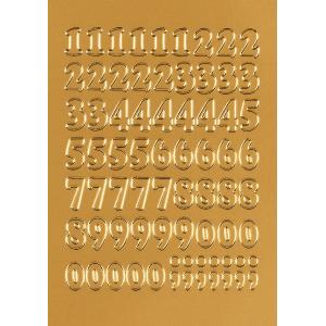 Zahlen-Sticker 0-9, Folie gold, Zahlen geprägt HERMA 4184 (4008705041843)