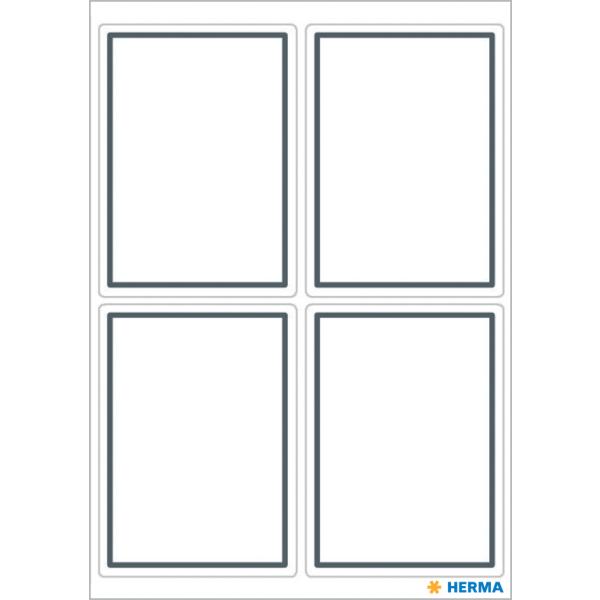 Schuletiketten neutral grauer Rand 40x55 mm HERMA 5713 (4008705057134)