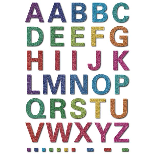 Schmucketikett MAGIC Buchstaben 40 Stück bunt gittery HERMA 3664 (4008705036641)