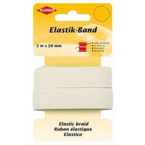 Elastik-Band / Gummiband, 3 m x 20 mm, weiß KLEIBER 71073 (4009691710737)