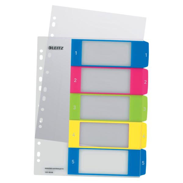 1245 Register Serie WOW 1-20, A4 Überbreite 20 Blatt farbig Leitz 1245-00-00 (4002432115518)