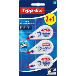 Korrekturroller Mini Pocket Mouse, 5mm x 6 m, 2+1 Tipp-Ex 8983742 (3086126615240)