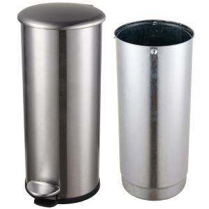Tret-Abfallbehälter 'the zinc', 30 Liter, weiß helit H2406705 (4012086876345)