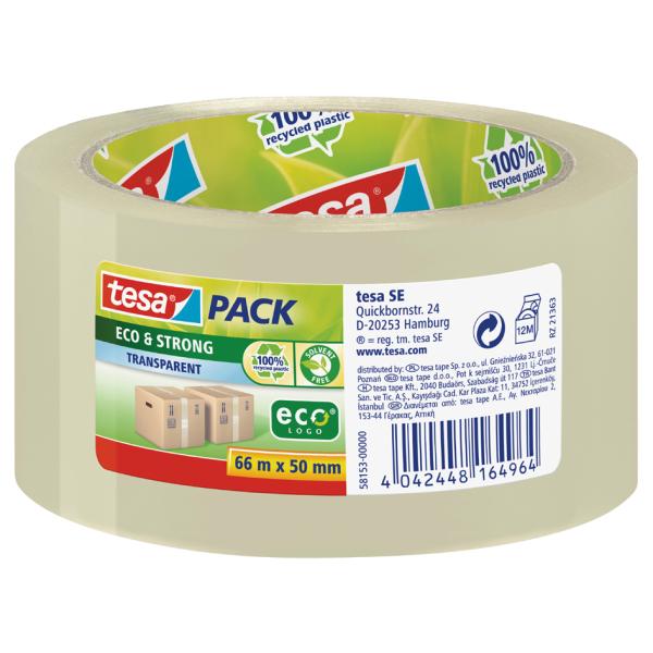 pack Verpackungsklebeband Eco & Strong, 50 mm x 66 m tesa 58154-00000-00 (4042448164971)