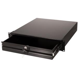 LogiLink 19' Ausziehbare Schublade, 2 HE, schwarz (RAL9004) SF163B (4052792054750)