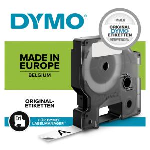 DYMO D1 Schriftbandkassette schwarz/ weiß, 12 mm x 5, 5 m Dymo S0718060/16955 (5411313169592)