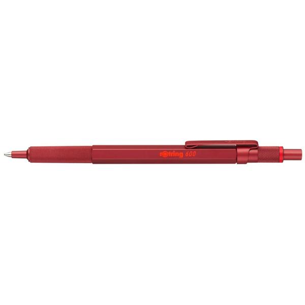 Rotring Kugelschreiber 600 Metallic-rot, Schreibfarbe: Schwarz, 1 St. 2114261 (3026981142611)