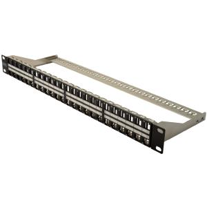 19' Modular Patch Panel Kat.6A, 48 Port, schwarz DIGITUS DN-91424 (4016032343318)