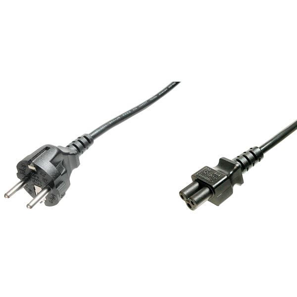 Schutzkontakt-Stromkabel - Kleeblatt, 1, 2 m DIGITUS AK-440115-012-S (4016032322788)