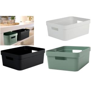 Aufbewahrungsbox STONE, 18 Liter, PP, lorbeergrün EDA 010003 V.LA (3086960262983)