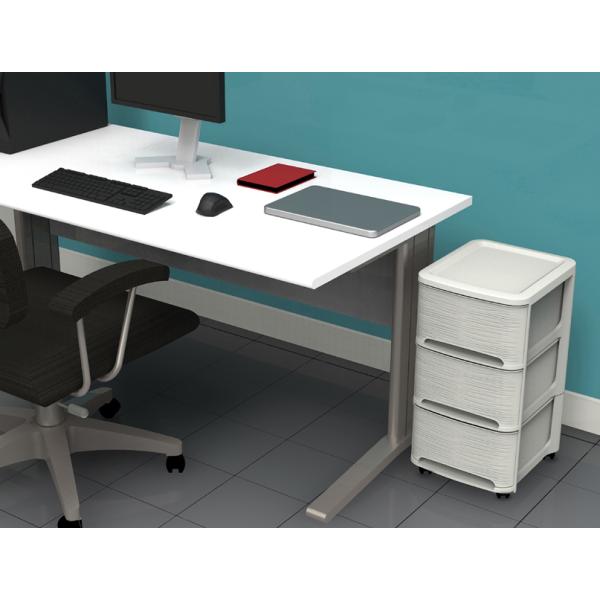 Schubladenturm STONE, 3 Schübe, PP, schwarz EDA 010285 NO (3086960252373)